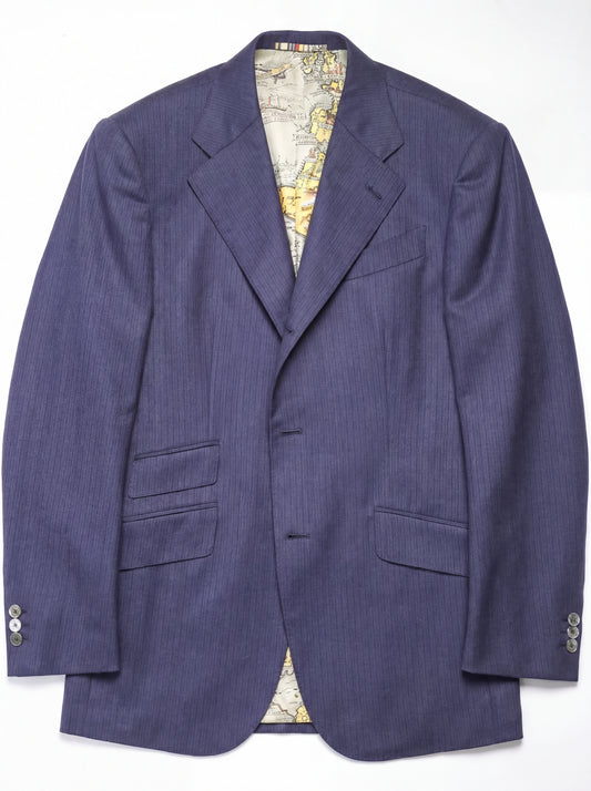 Navy Herringbone Suit