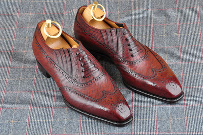 Balmoral Oxford in Embossed Oxblood