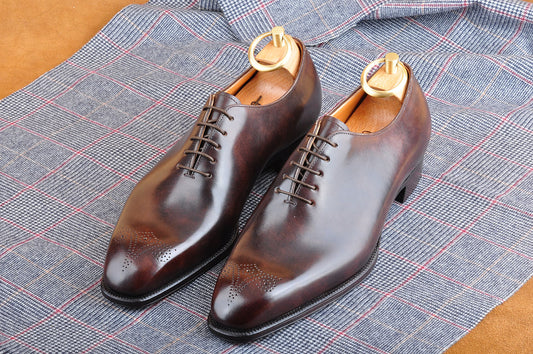 Wholecut Oxford in Museum Calf Brown