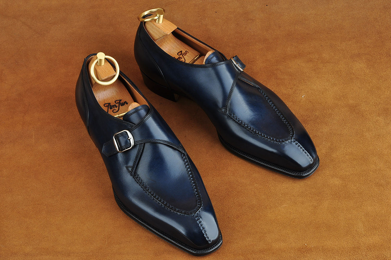 Hand-Sewn Monk Strap in Blue