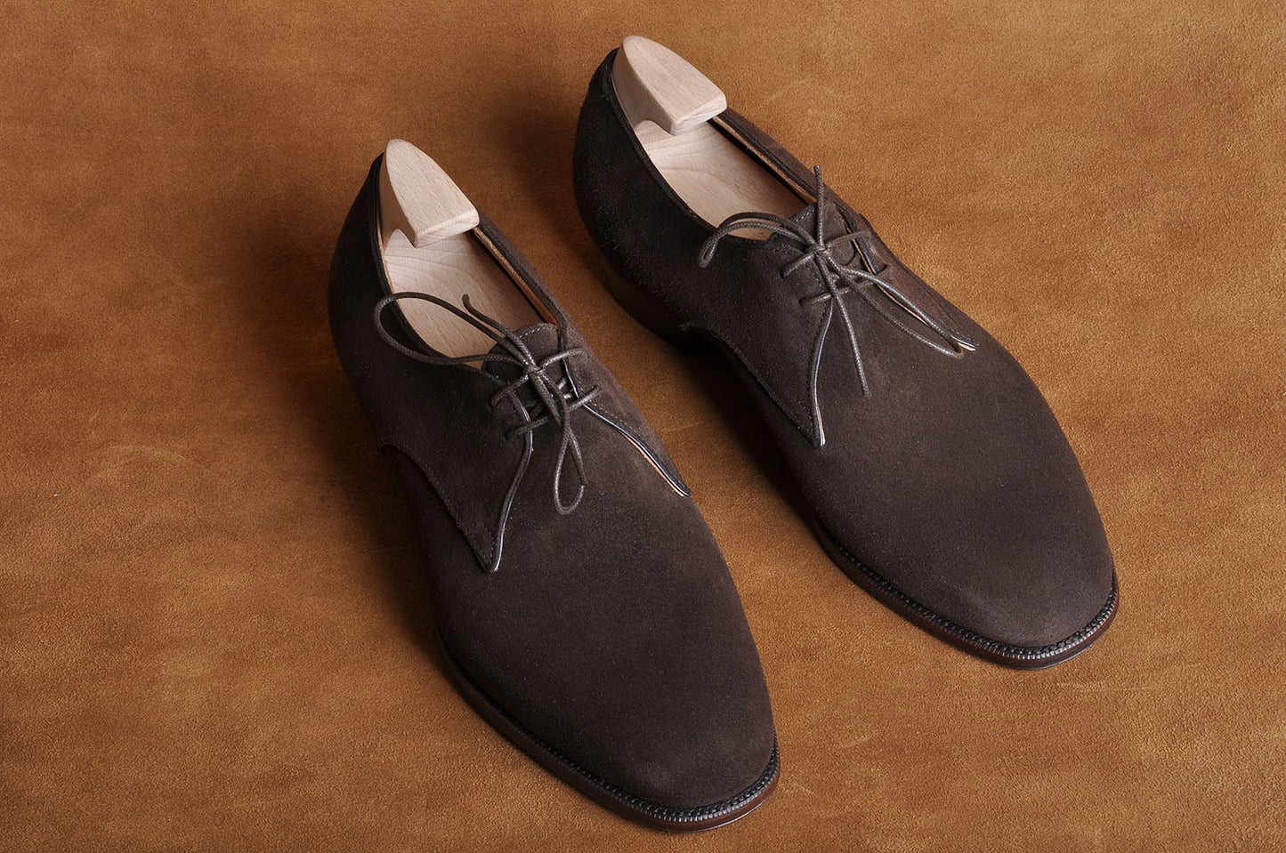 Square-Toe Suede Derby
