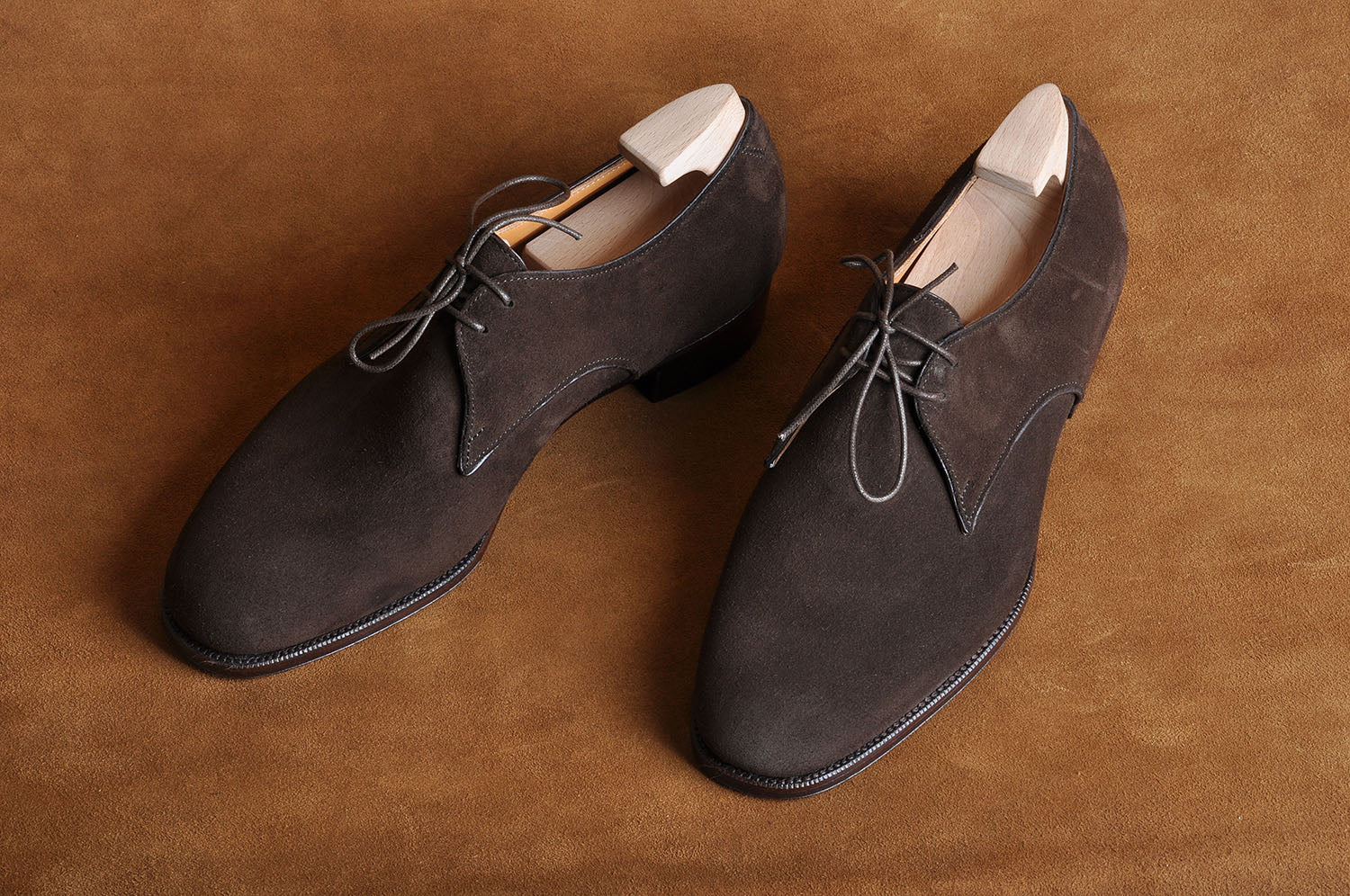 Square-Toe Suede Derby