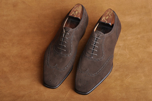 Adelaide Oxford in Tan Suede