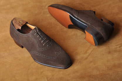 Adelaide Oxford in Tan Suede