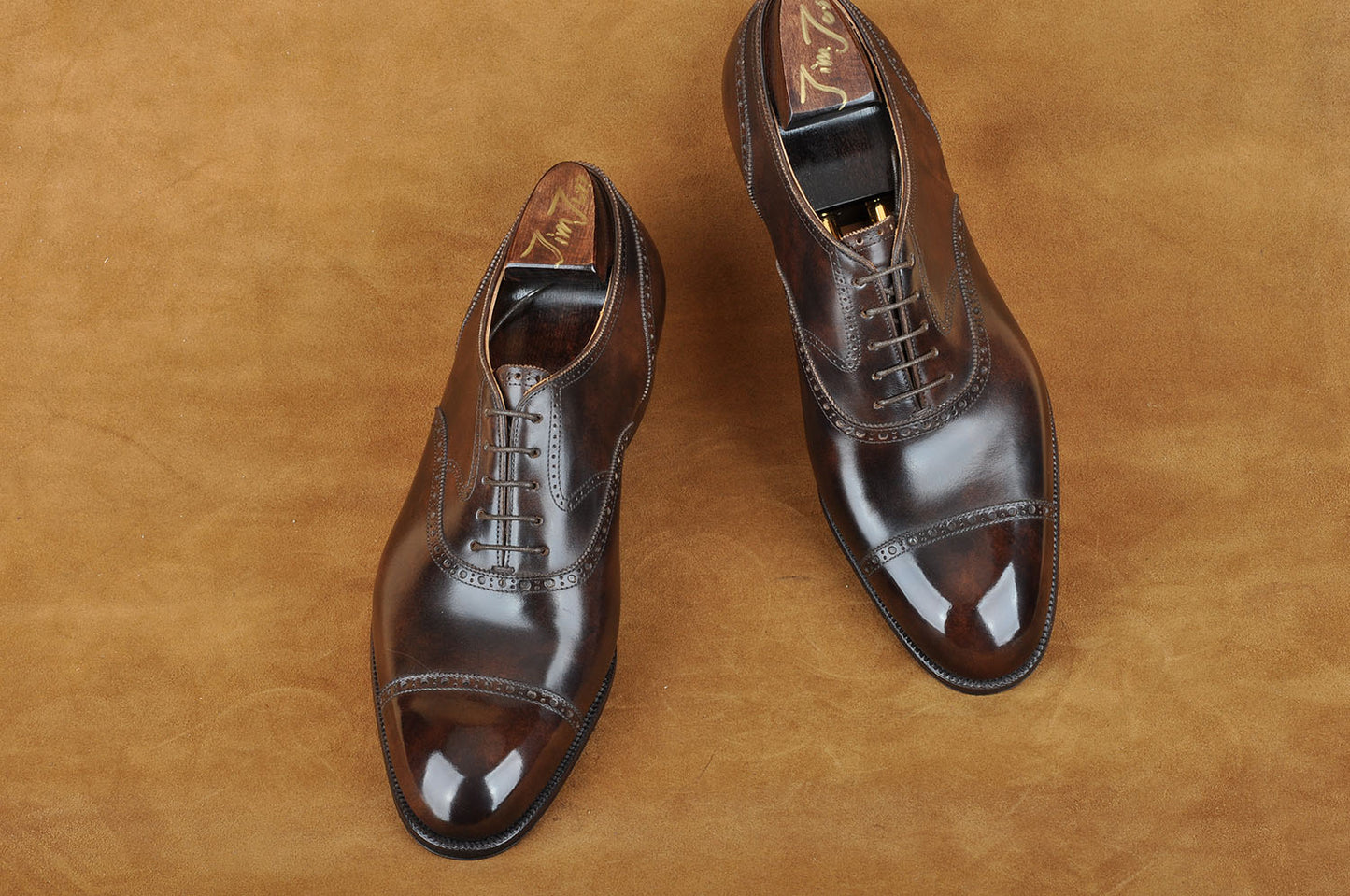 Wholecut Oxford in Museum Calf Tan