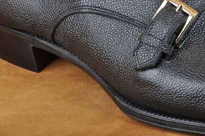 Double Monk in Black Pebble-Grain