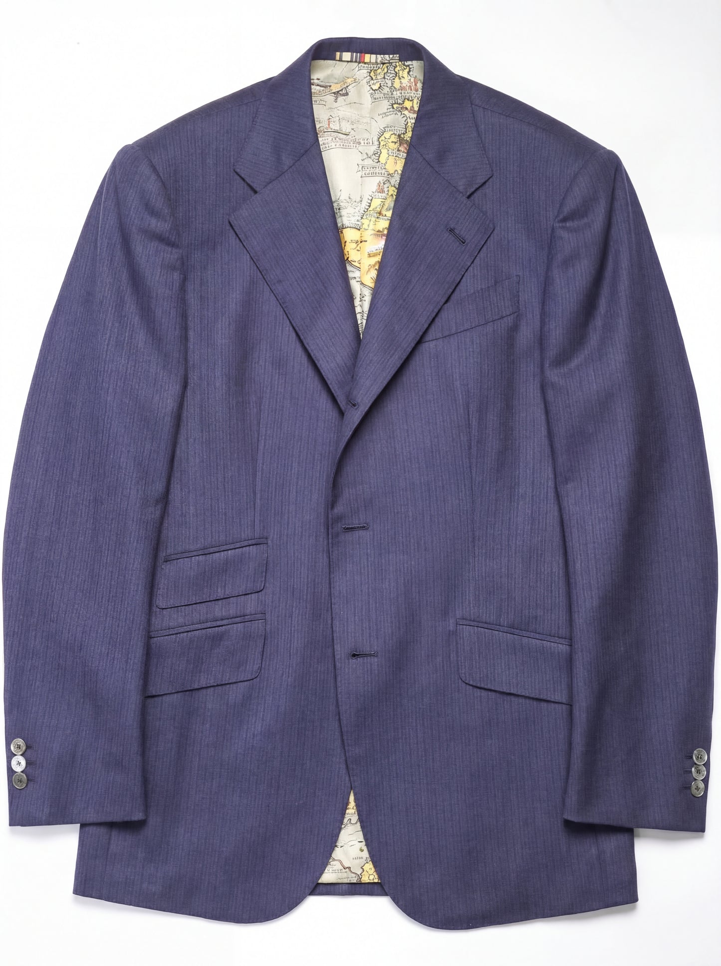 Navy Herringbone Suit