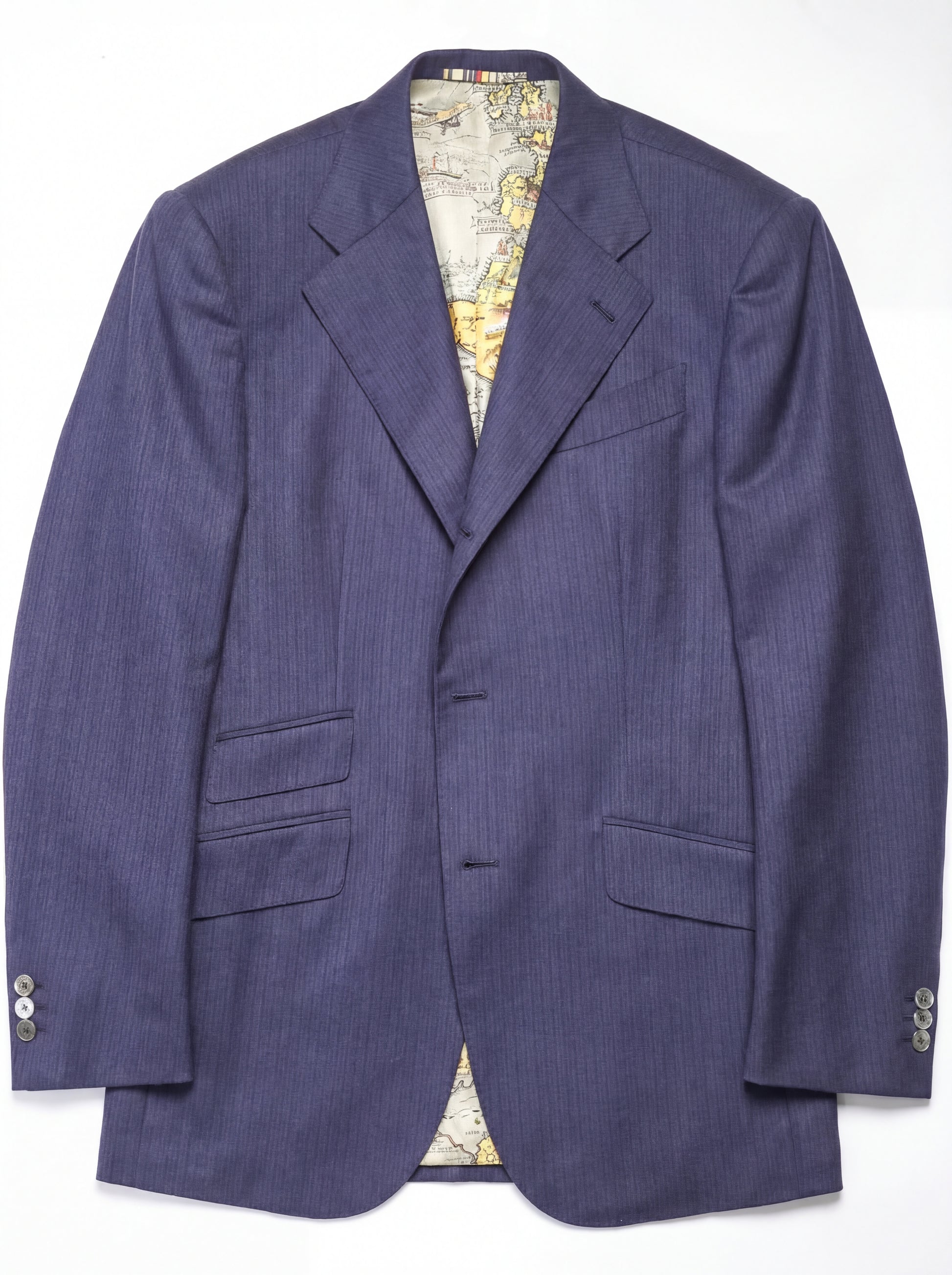 Navy Herringbone Suit