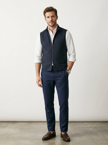 Navy Pinstripe Three-Piece