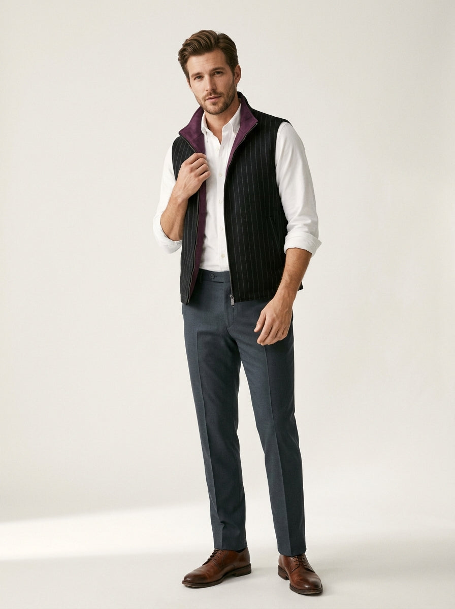 Noir & Plum Evening Suit