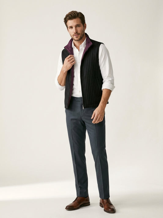 Noir & Plum Evening Suit